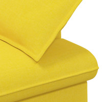 Produktbild för Loveseat med knapprapport Ljus Gul 111 x 68 x 80 cm Tyg