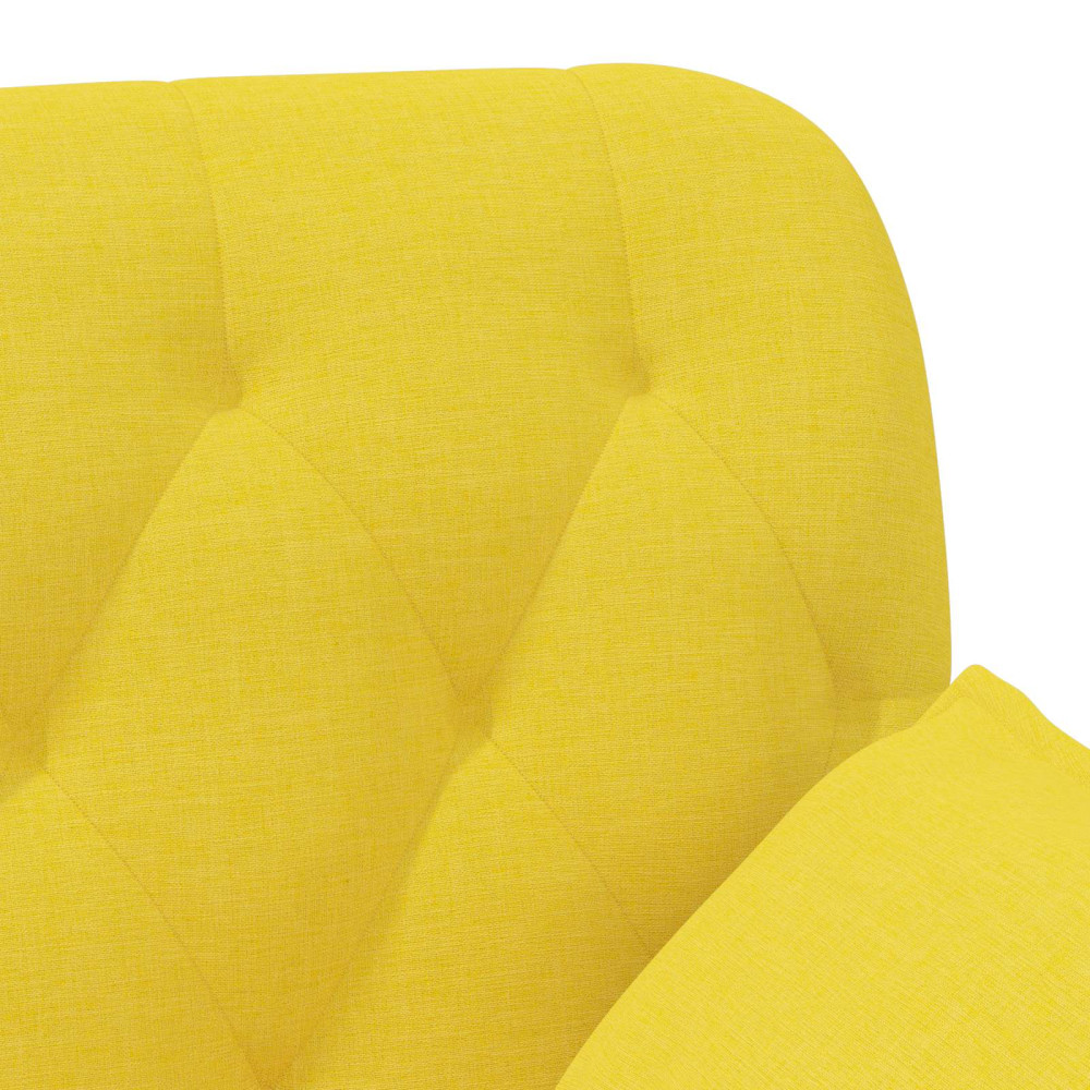 Produktbild för Loveseat med knapprapport Ljus Gul 111 x 68 x 80 cm Tyg