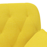 Produktbild för Loveseat med knapprapport Ljus Gul 111 x 68 x 80 cm Tyg
