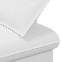 Produktbild för Loveseat med knapprapport Vit 111 x 68 x 80 cm Tyg