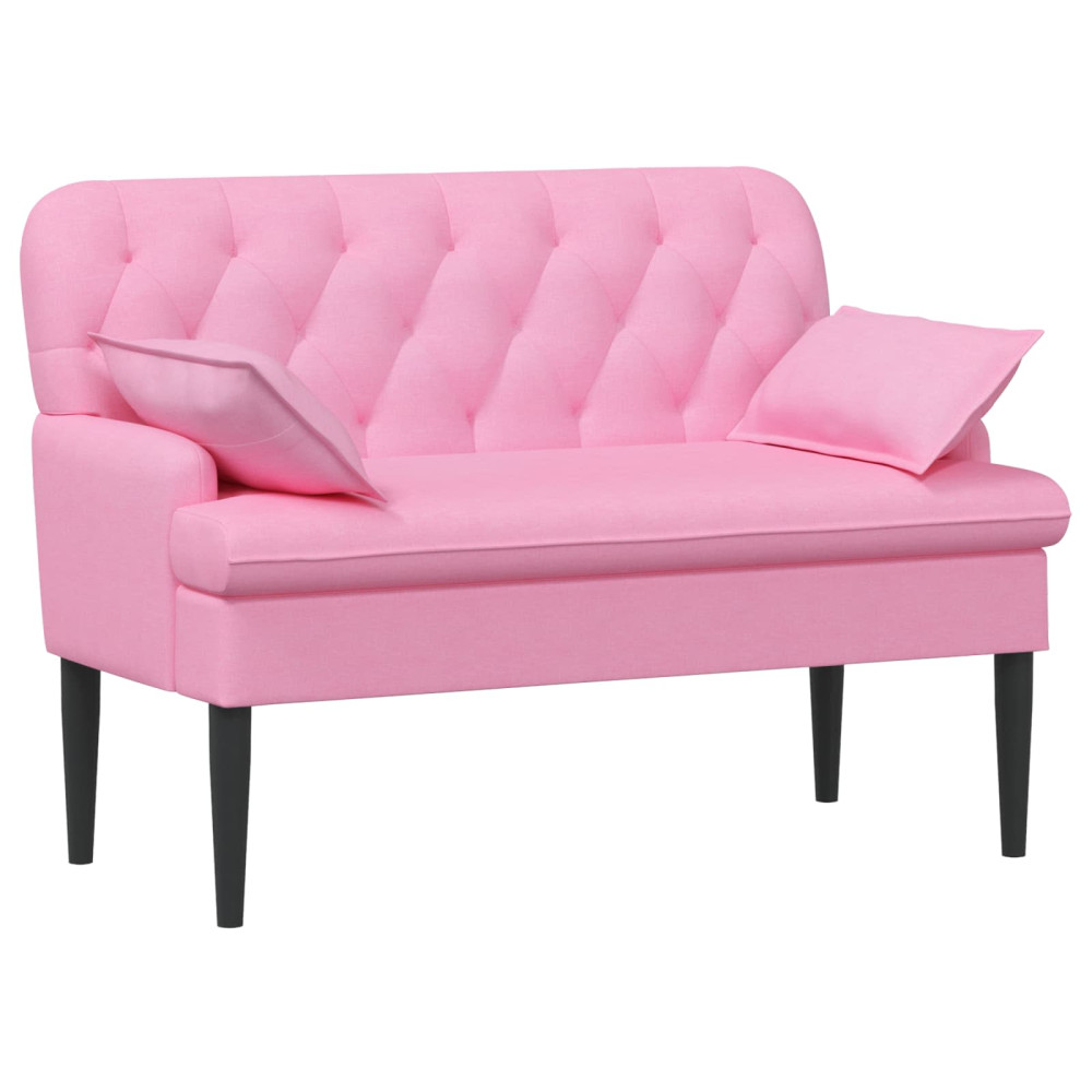 Produktbild för Loveseat med knapprapport Rosa 111 x 68 x 80 cm Tyg