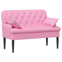 Produktbild för Loveseat med knapprapport Rosa 111 x 68 x 80 cm Tyg
