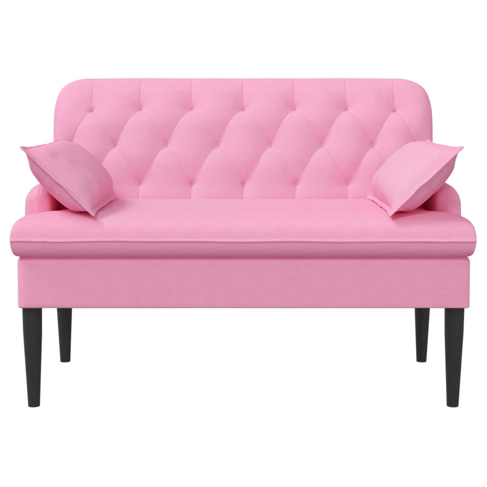 Produktbild för Loveseat med knapprapport Rosa 111 x 68 x 80 cm Tyg