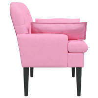 Produktbild för Loveseat med knapprapport Rosa 111 x 68 x 80 cm Tyg