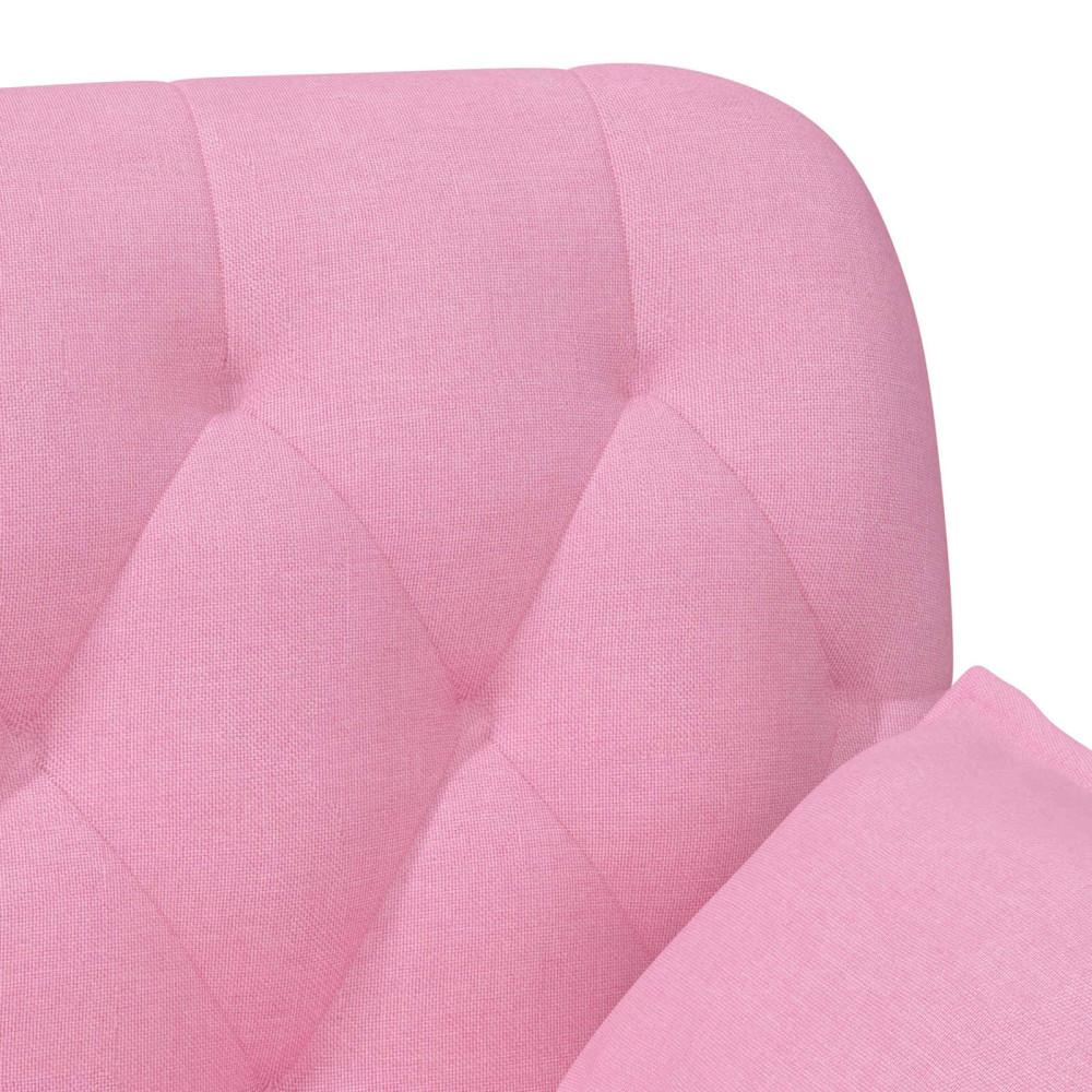 Produktbild för Loveseat med knapprapport Rosa 111 x 68 x 80 cm Tyg