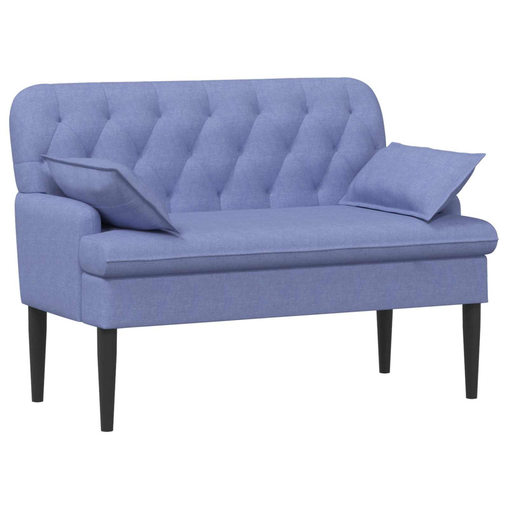 Produktbild för Loveseat med knapprapport Jeansblå 111 x 68 x 80 cm Tyg