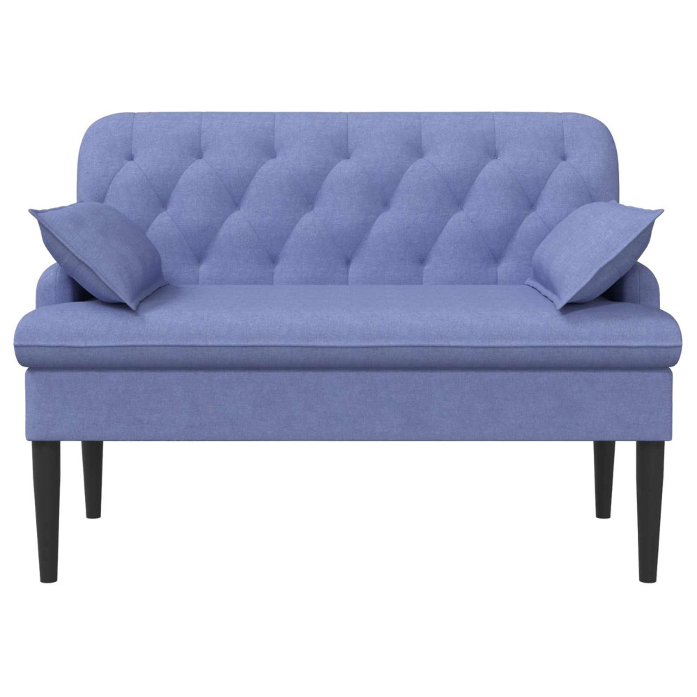 Produktbild för Loveseat med knapprapport Jeansblå 111 x 68 x 80 cm Tyg
