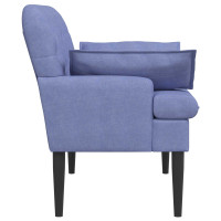 Produktbild för Loveseat med knapprapport Jeansblå 111 x 68 x 80 cm Tyg