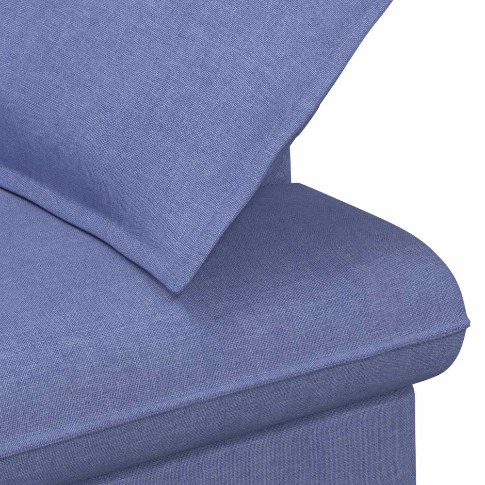 Produktbild för Loveseat med knapprapport Jeansblå 111 x 68 x 80 cm Tyg