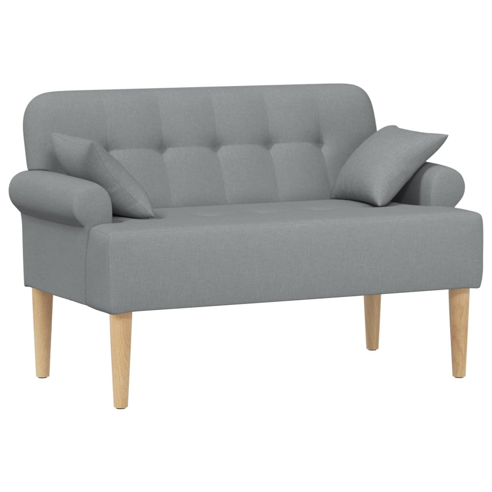 Produktbild för Loveseat med knapprapport Ljusgrå 120 x 65 x 79 cm Tyg