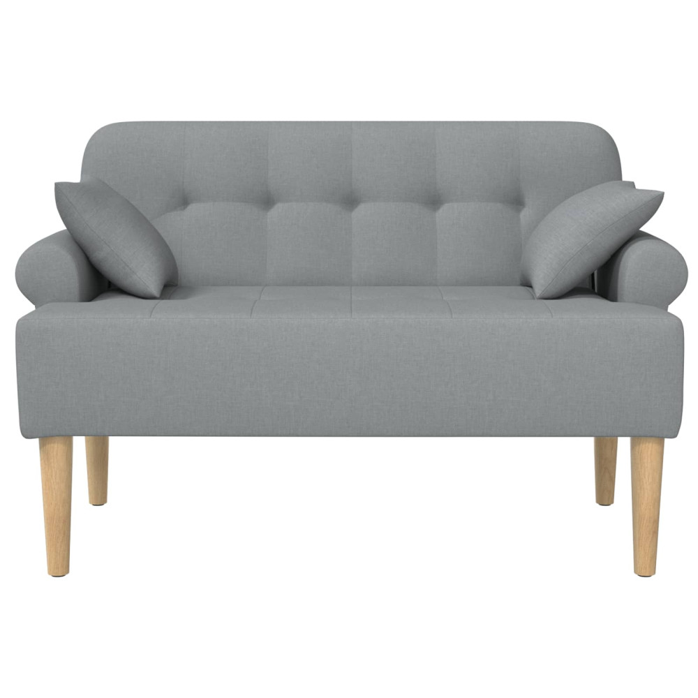Produktbild för Loveseat med knapprapport Ljusgrå 120 x 65 x 79 cm Tyg