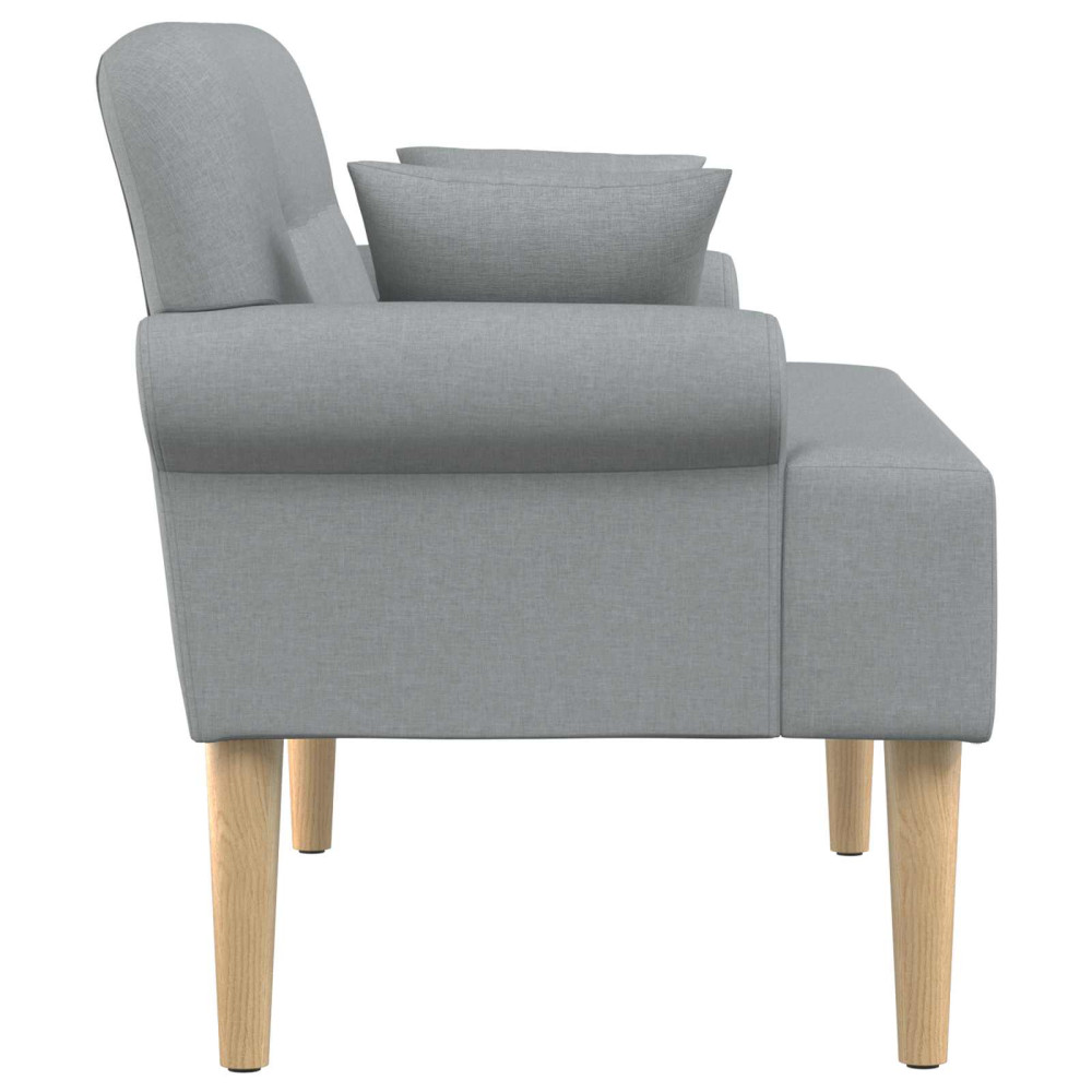 Produktbild för Loveseat med knapprapport Ljusgrå 120 x 65 x 79 cm Tyg