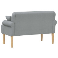 Produktbild för Loveseat med knapprapport Ljusgrå 120 x 65 x 79 cm Tyg