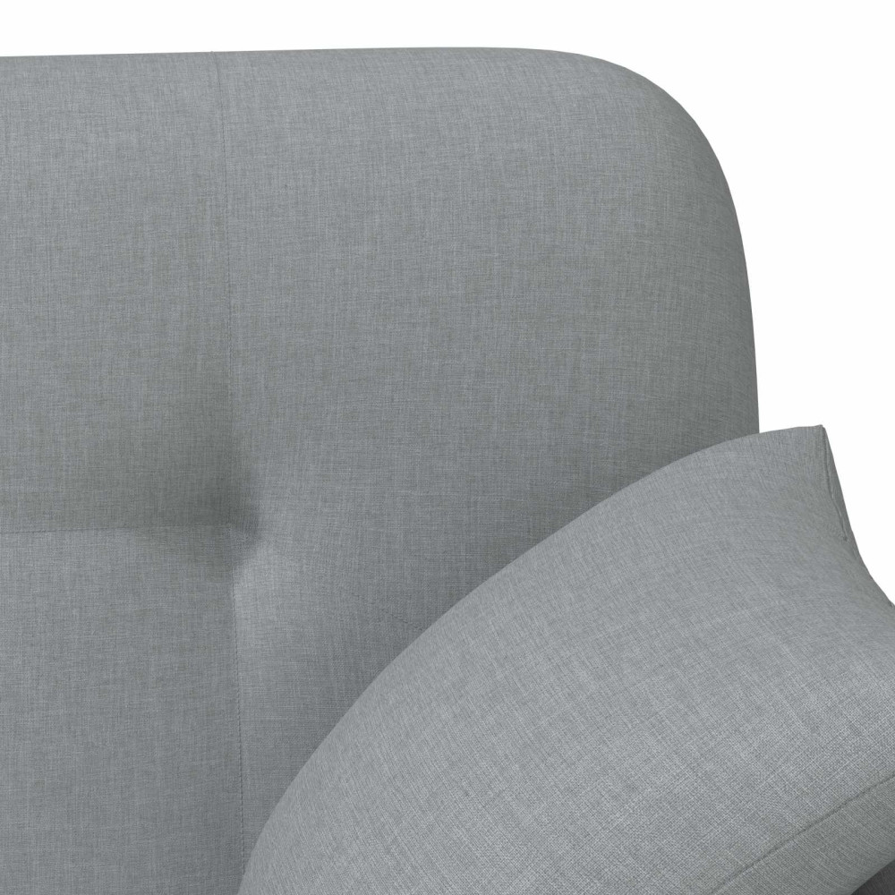 Produktbild för Loveseat med knapprapport Ljusgrå 120 x 65 x 79 cm Tyg