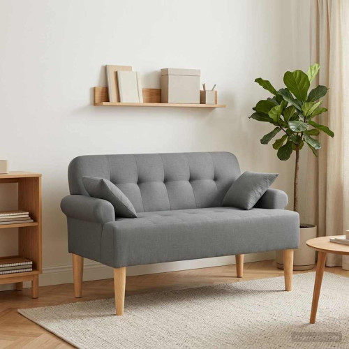 vidaXL Loveseat med knapprapport Mörkgrå 120 x 65 x 79 cm Tyg