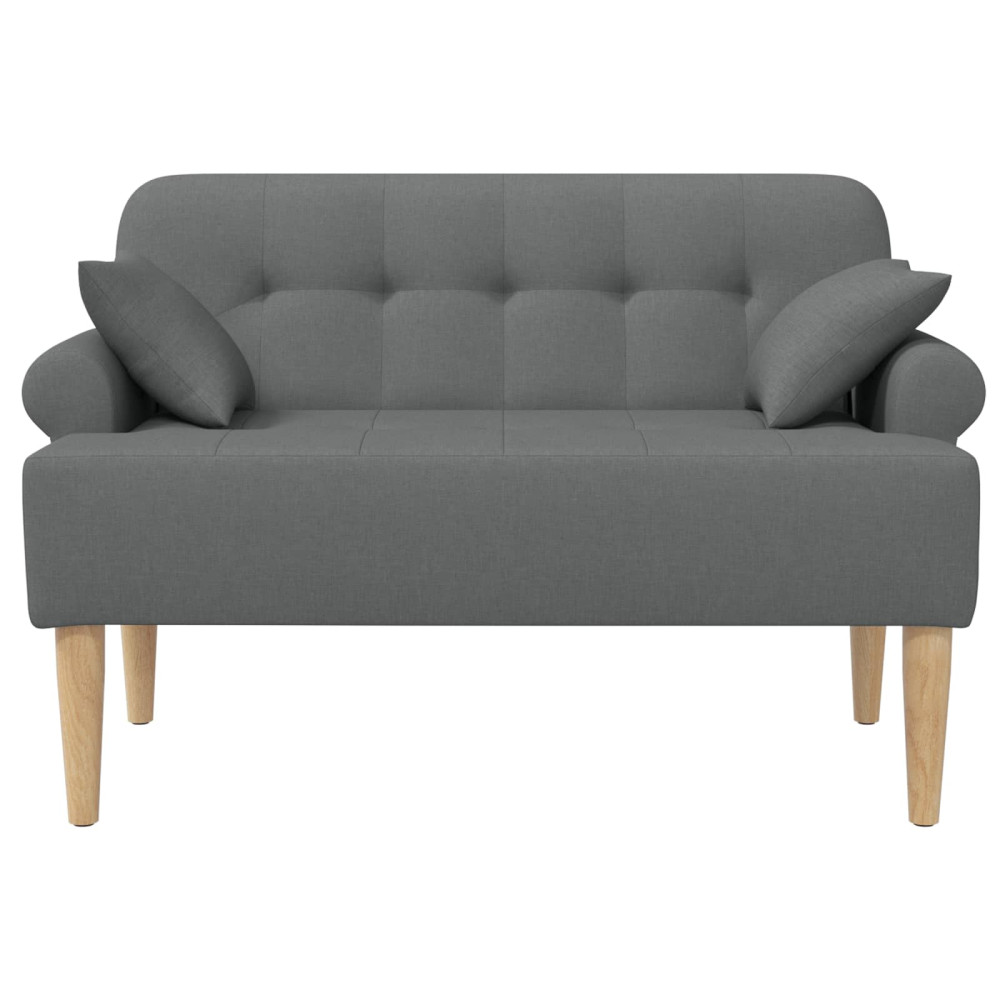 Produktbild för Loveseat med knapprapport Mörkgrå 120 x 65 x 79 cm Tyg