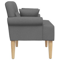 Produktbild för Loveseat med knapprapport Mörkgrå 120 x 65 x 79 cm Tyg