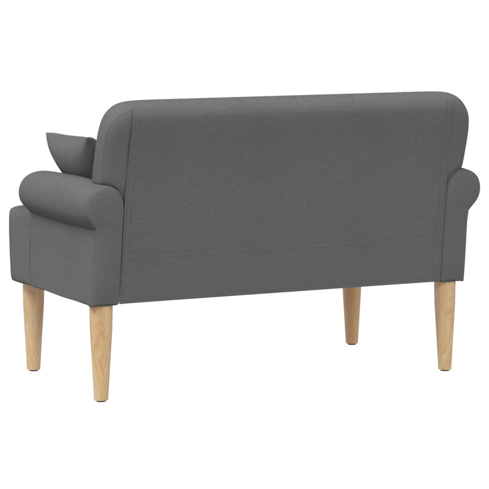 Produktbild för Loveseat med knapprapport Mörkgrå 120 x 65 x 79 cm Tyg