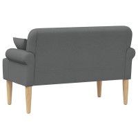 Produktbild för Loveseat med knapprapport Mörkgrå 120 x 65 x 79 cm Tyg