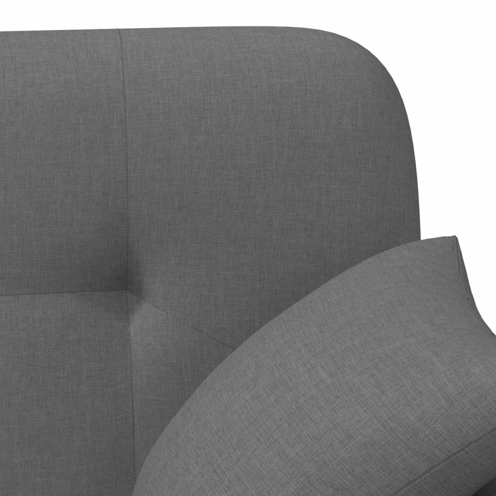 Produktbild för Loveseat med knapprapport Mörkgrå 120 x 65 x 79 cm Tyg