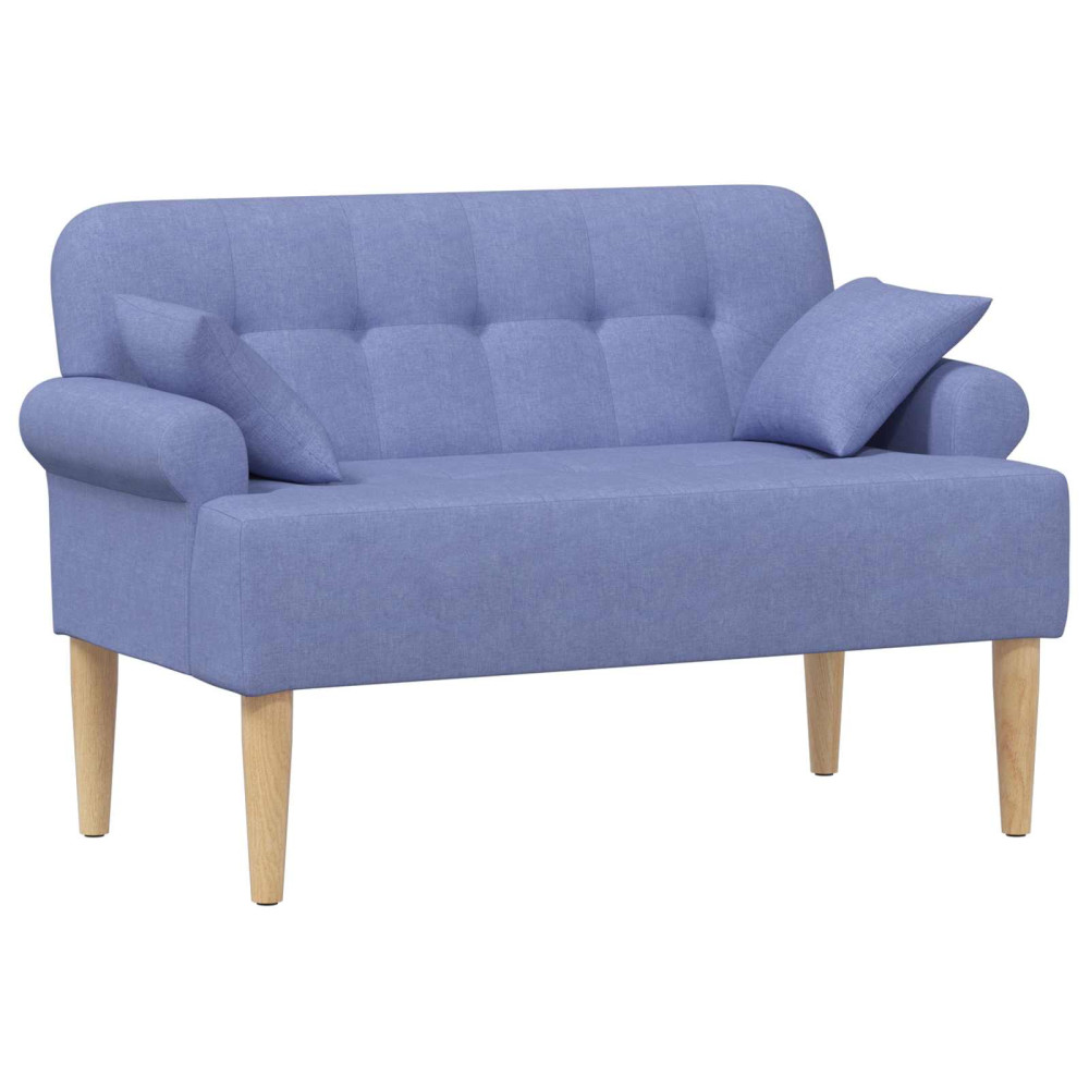 Produktbild för Loveseat med knapprapport Jeansblå 120 x 65 x 79 cm Tyg