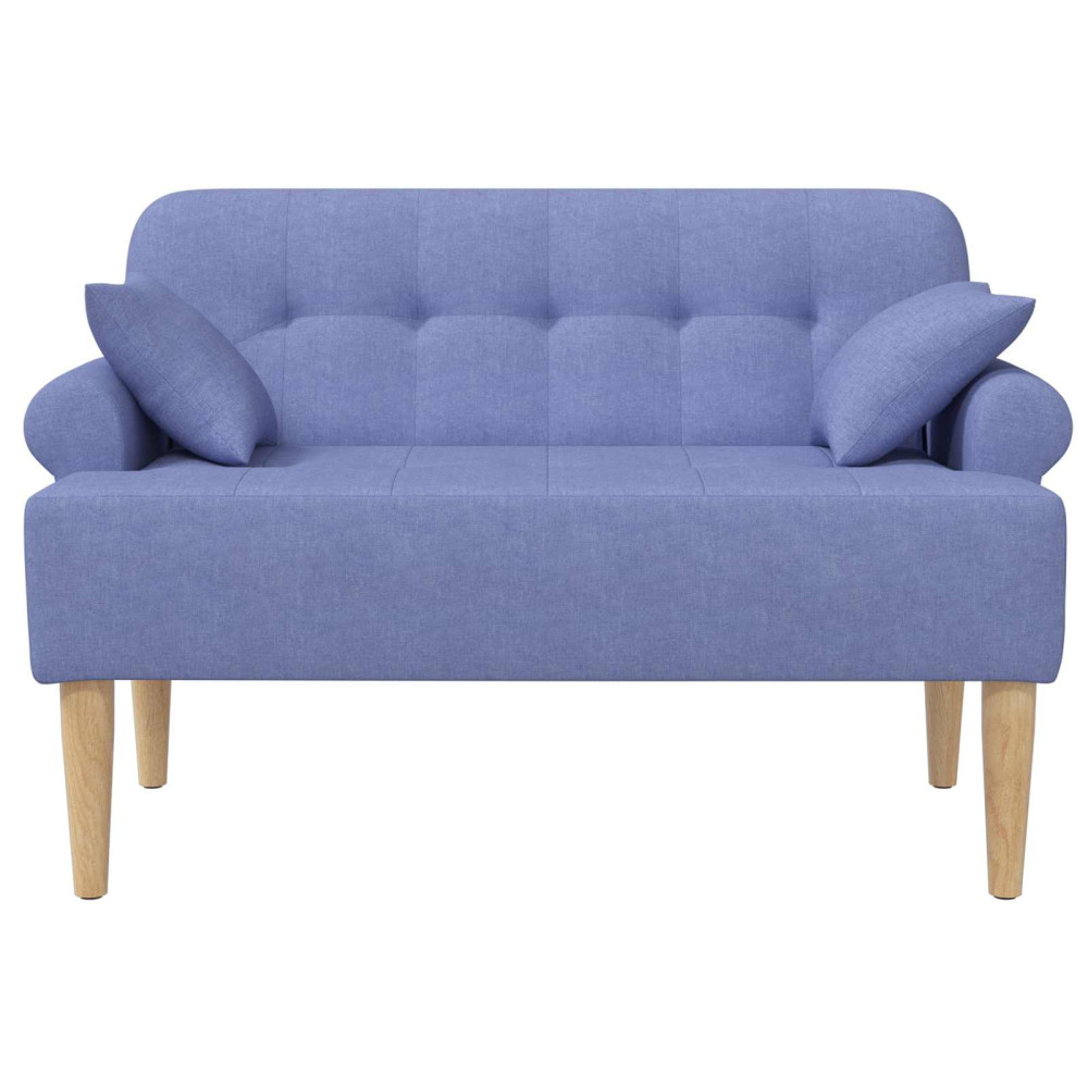 Produktbild för Loveseat med knapprapport Jeansblå 120 x 65 x 79 cm Tyg