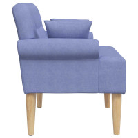 Produktbild för Loveseat med knapprapport Jeansblå 120 x 65 x 79 cm Tyg
