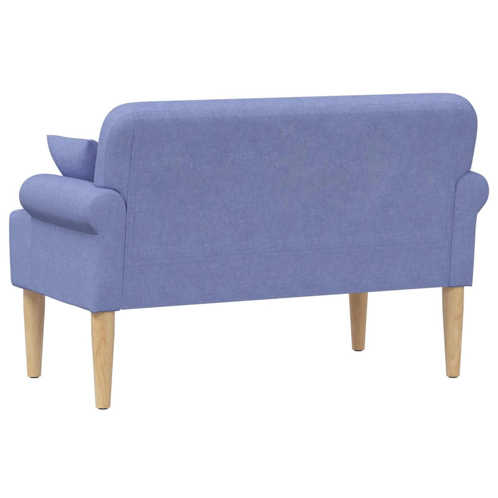Produktbild för Loveseat med knapprapport Jeansblå 120 x 65 x 79 cm Tyg