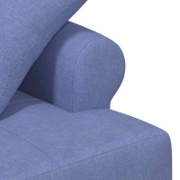 Produktbild för Loveseat med knapprapport Jeansblå 120 x 65 x 79 cm Tyg
