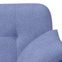 Produktbild för Loveseat med knapprapport Jeansblå 120 x 65 x 79 cm Tyg