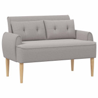 Produktbild för Loveseat med knapprapport Ljusgrå 117 x 67 x 77 cm Bouclé