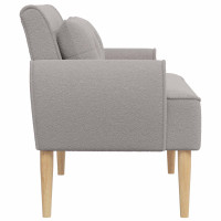 Produktbild för Loveseat med knapprapport Ljusgrå 117 x 67 x 77 cm Bouclé
