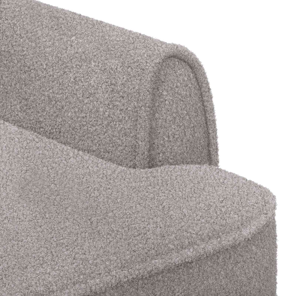 Produktbild för Loveseat med knapprapport Ljusgrå 117 x 67 x 77 cm Bouclé