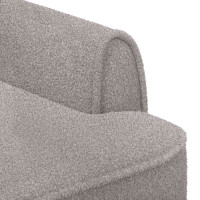 Produktbild för Loveseat med knapprapport Ljusgrå 117 x 67 x 77 cm Bouclé