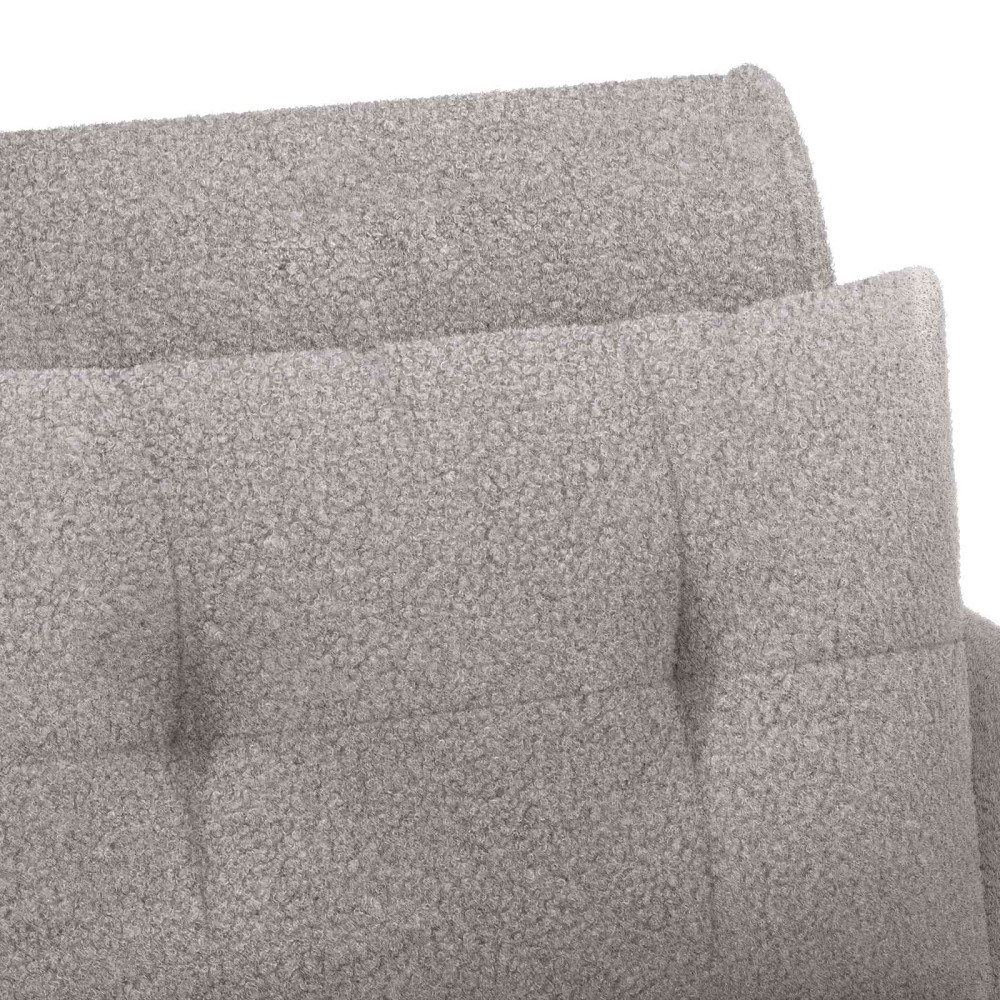 Produktbild för Loveseat med knapprapport Ljusgrå 117 x 67 x 77 cm Bouclé