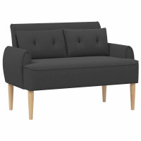 Produktbild för Loveseat med knapprapport Mörkgrå 117 x 67 x 77 cm Bouclé