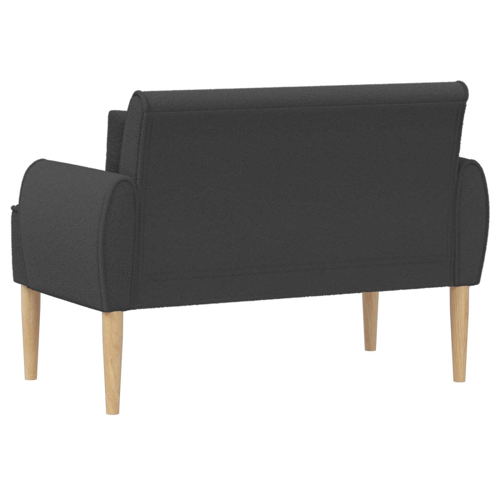 Produktbild för Loveseat med knapprapport Mörkgrå 117 x 67 x 77 cm Bouclé