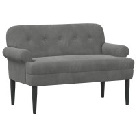 Produktbild för Loveseat med knapprapport Mörkgrå 120 x 66 x 78 cm Sammet