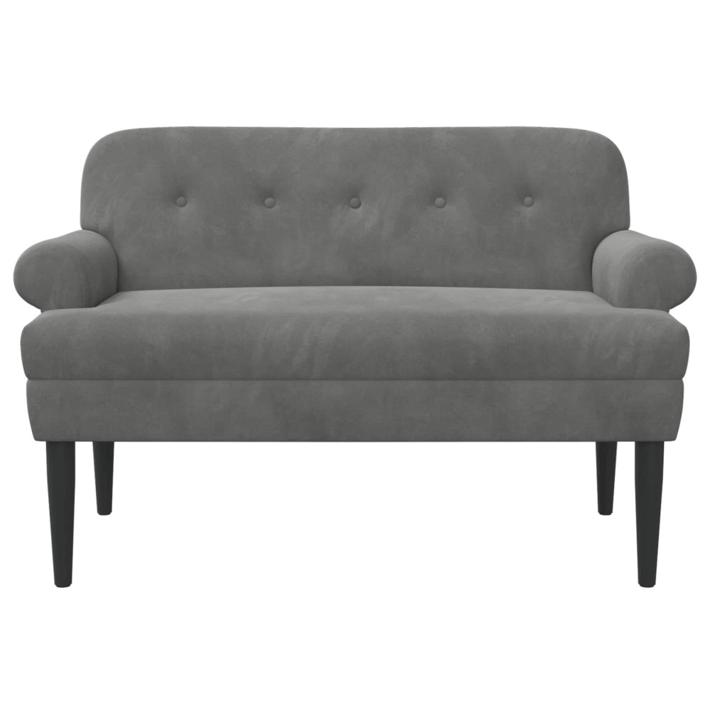 Produktbild för Loveseat med knapprapport Mörkgrå 120 x 66 x 78 cm Sammet