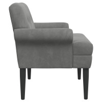 Produktbild för Loveseat med knapprapport Mörkgrå 120 x 66 x 78 cm Sammet