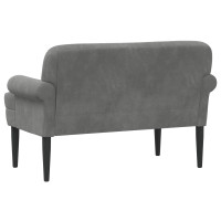 Produktbild för Loveseat med knapprapport Mörkgrå 120 x 66 x 78 cm Sammet