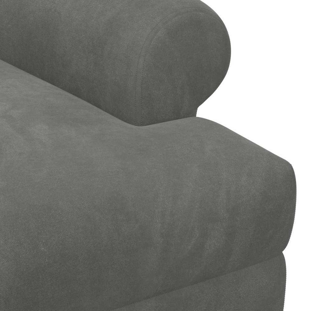 Produktbild för Loveseat med knapprapport Mörkgrå 120 x 66 x 78 cm Sammet