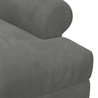 Produktbild för Loveseat med knapprapport Mörkgrå 120 x 66 x 78 cm Sammet