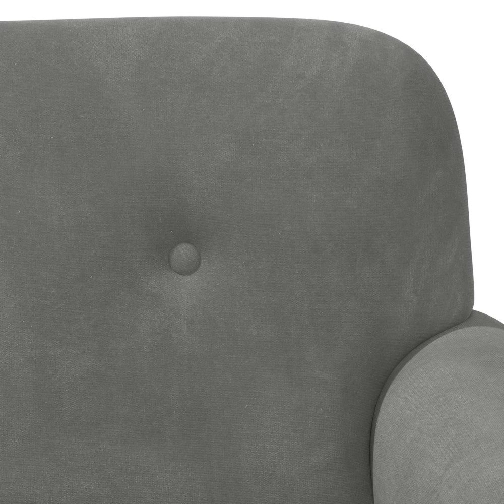 Produktbild för Loveseat med knapprapport Mörkgrå 120 x 66 x 78 cm Sammet