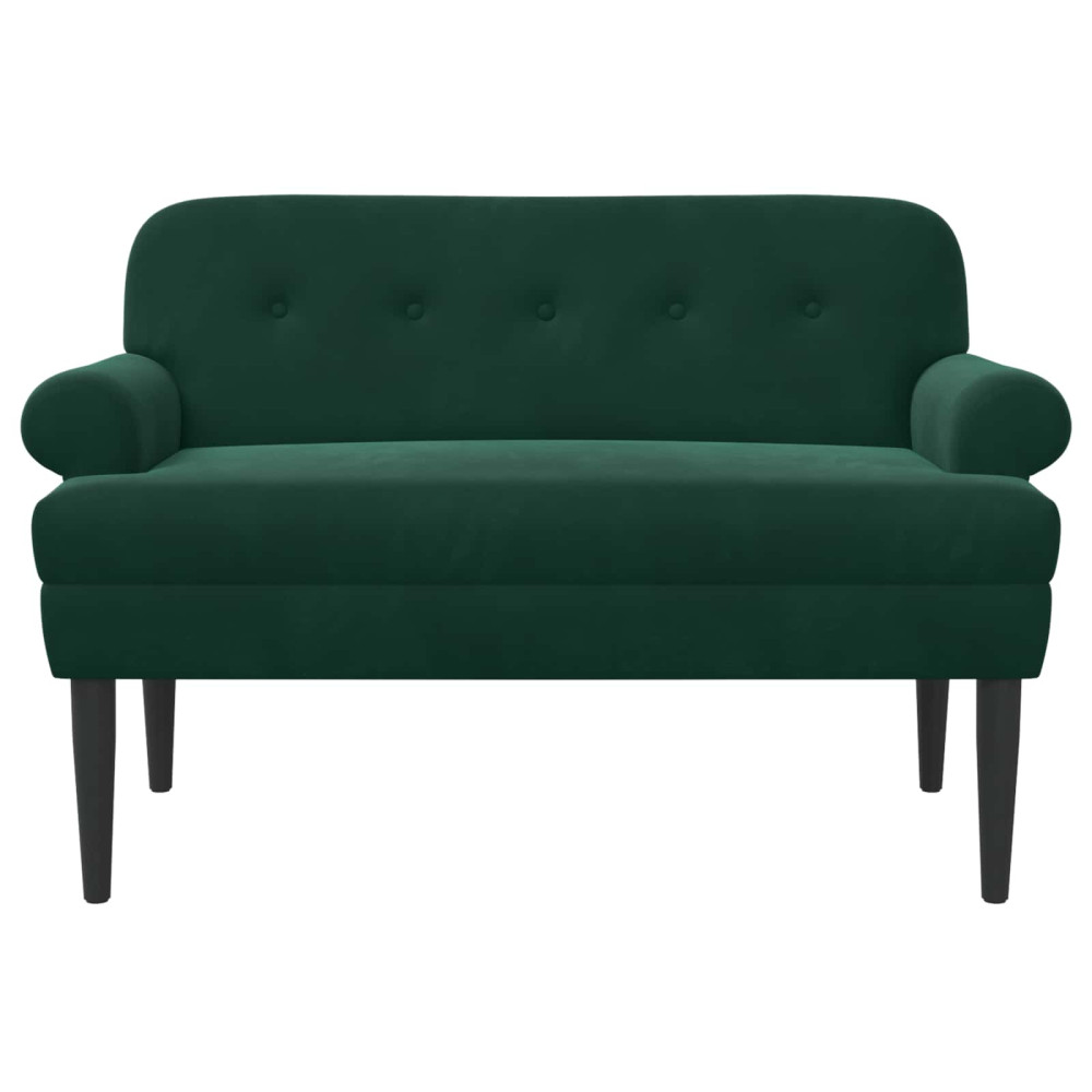 Produktbild för Loveseat med knapprapport Mörkgrön 120 x 66 x 78 cm Sammet