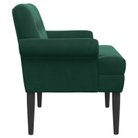Produktbild för Loveseat med knapprapport Mörkgrön 120 x 66 x 78 cm Sammet
