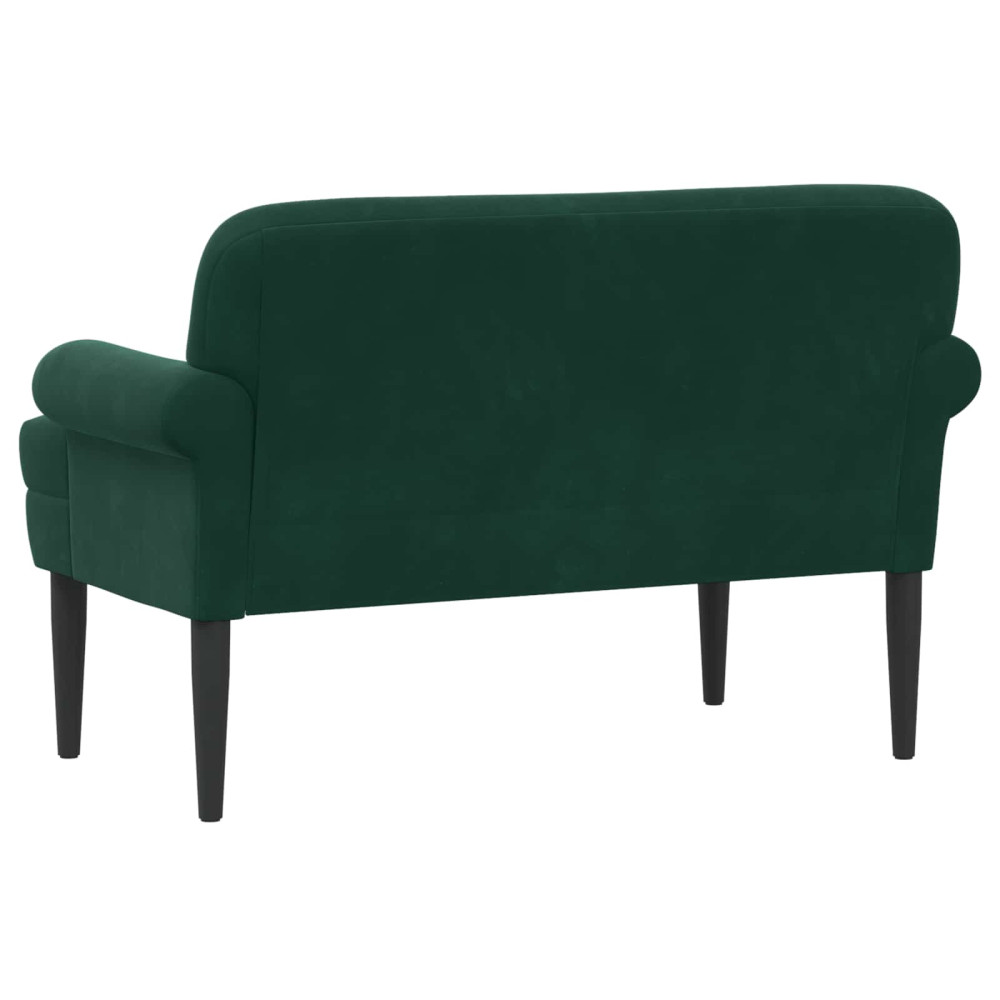 Produktbild för Loveseat med knapprapport Mörkgrön 120 x 66 x 78 cm Sammet