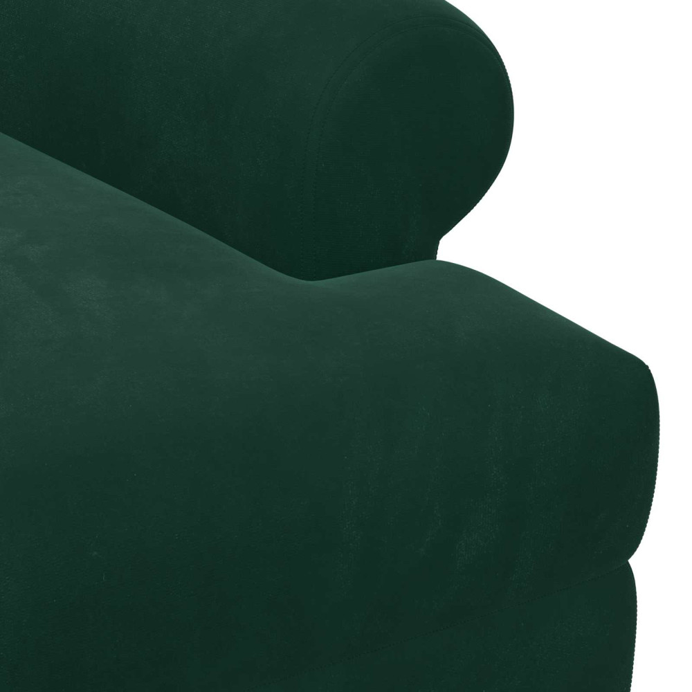Produktbild för Loveseat med knapprapport Mörkgrön 120 x 66 x 78 cm Sammet