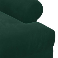 Produktbild för Loveseat med knapprapport Mörkgrön 120 x 66 x 78 cm Sammet