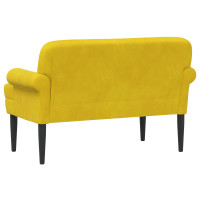 Produktbild för Loveseat med knapprapport Gul 120 x 66 x 78 cm Sammet